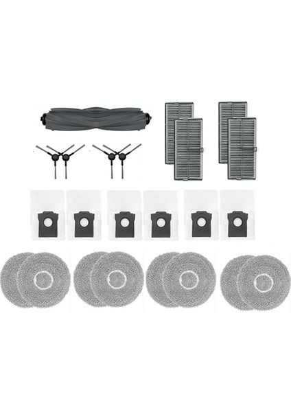 Dreame L10S Ultra Gen 2 / L30S Ultra / L30 Pro Ultra Robot Vakum Silindiri Yan Fırça Hepa Filtre Paspas Pedi Toz Torbası (Yurt Dışından)