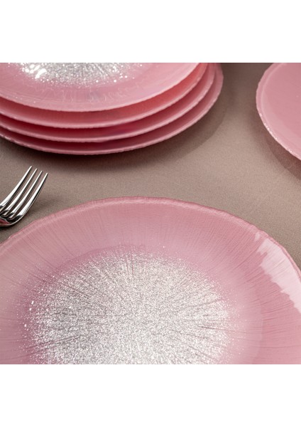 Pastel 7 Parça Cam Pasta / Tatlı Seti Pembe fırsatları