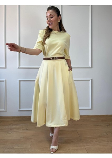 Sarı Vatkalı Basic Tshirt fiyatları