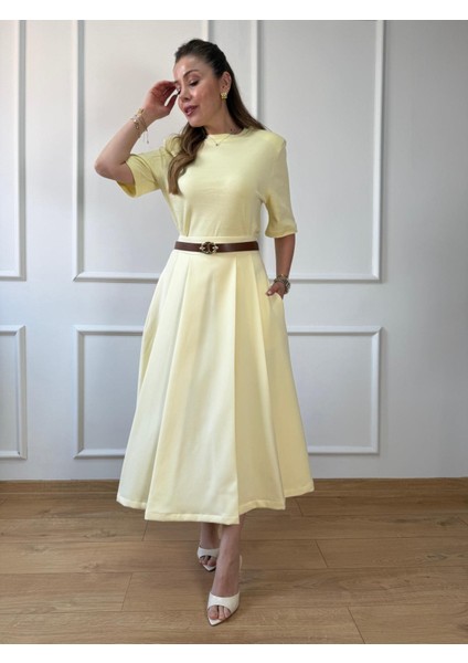 Sarı Vatkalı Basic Tshirt fırsatları