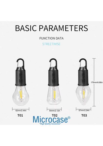 T03 Taşınabilir Şarjlı Outdoor Kamp Bahçe Lambası 10W Askılı LED Işık - AL5229