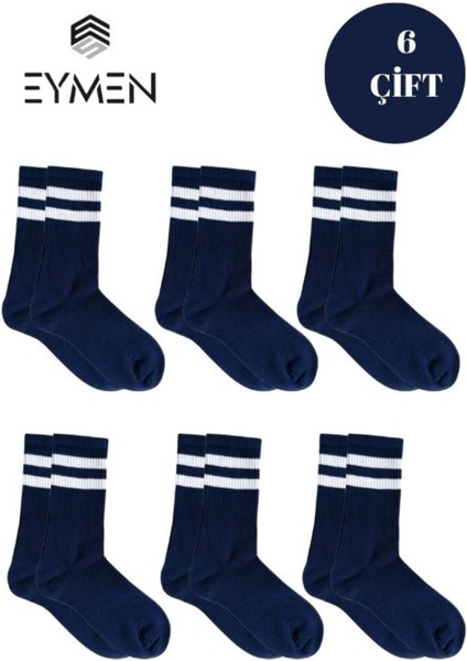 6'lı Ekonomik Uzun Kolej Çemberli Tenis Çorabı Lacivert - Erkek Kadın Için Uygun modelleri
