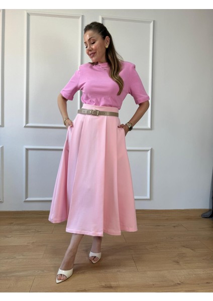 Pembe Vatkalı Basic Tshirt fiyatları