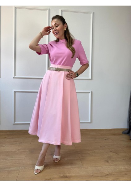 Pembe Vatkalı Basic Tshirt modelleri