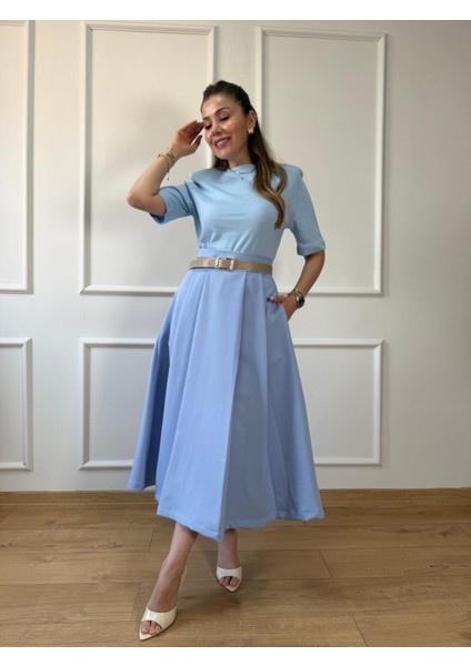 Mavi Vatkalı Basic Tshirt fiyatları