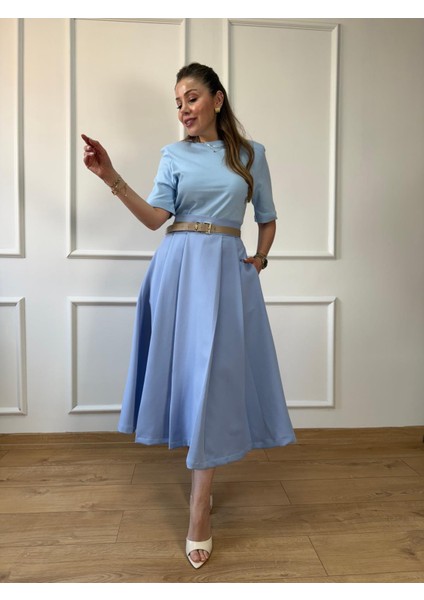 Mavi Vatkalı Basic Tshirt fırsatları