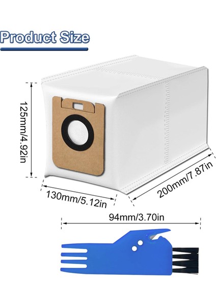 Dreame Z10 PRO/L10 PLUS/D10 PLUS/D10S Plus Robot Süpürge Için Vakumlu Süpürge Toz Torbası Aksesuarları (Yurt Dışından)