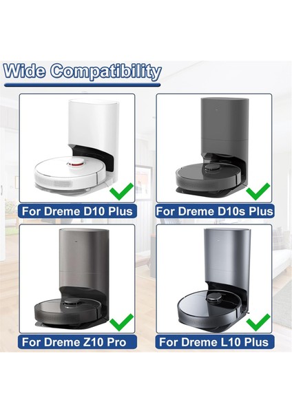 Dreame Z10 PRO/L10 PLUS/D10 PLUS/D10S Plus Robot Süpürge Için Vakumlu Süpürge Toz Torbası Aksesuarları (Yurt Dışından)