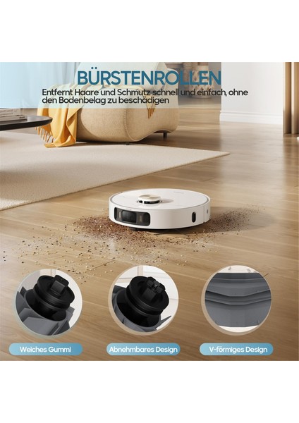 Dreame L10S Ultra Gen 2/L10S Pro Ultra HEAT/X30 Ultra Robot Süpürge Için Ana Fırça, Toz Torbası ve Silme Bezi Aksesuarları (Yurt Dışından)
