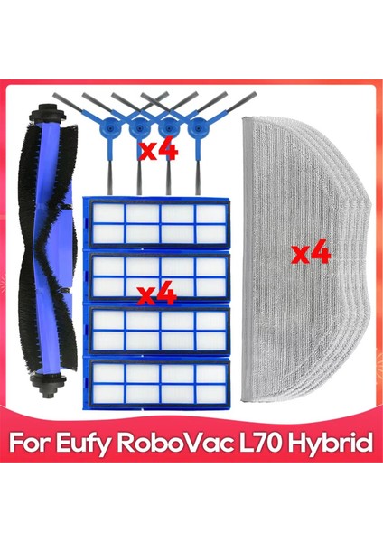 Eufy Robovac L70 Hibrit Silindir Yan Fırça Hepa Filtre Paspas Robot Süpürge Aksesuarları Yedek Parçaları ile Uyumludur (Yurt Dışından)