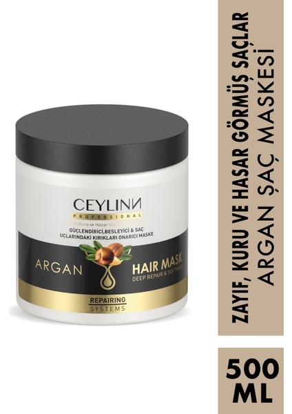 Argan Saç Maskesi Onarıcı Etkiyle Yağlı Saçlar İçin 500 ML Güçlendirici Formül