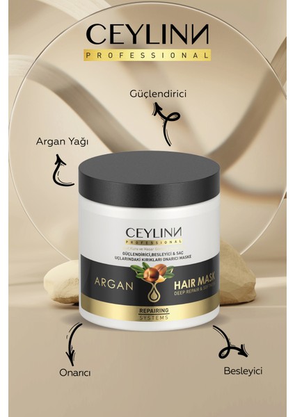 Argan Saç Maskesi Onarıcı Etkiyle Yağlı Saçlar İçin 500 ML Güçlendirici Formül fiyatları