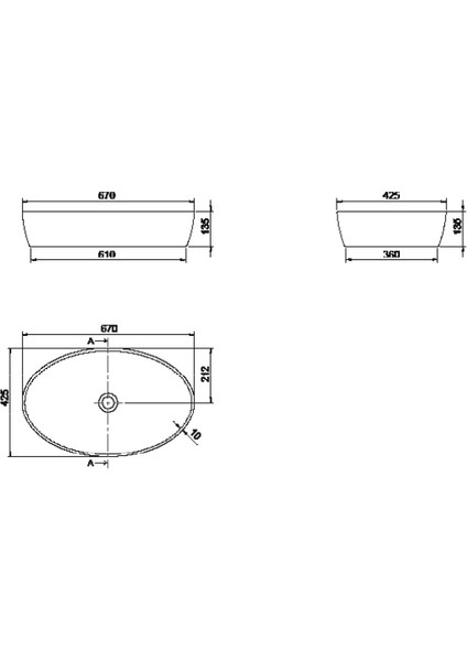 Seramik Cerastyle One 67X42CM Tezgah Üstü Çanak Lavabo fırsatları