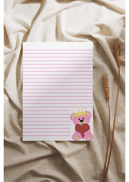 A6 Pinterest Ayıcık Çek-Kopar Notepad, Memopad, Note Defteri, To Do List