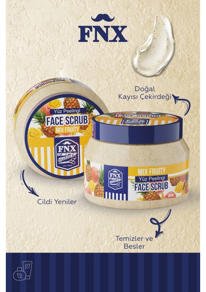 Fnx Barber Face Scrub Peeling Fruit Mix 500 ML