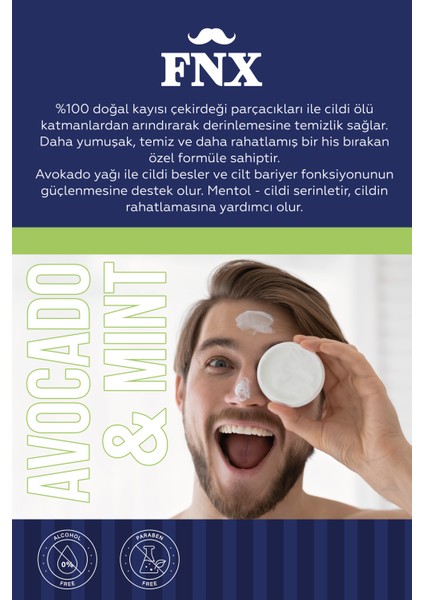 Fnx Barber Face Scrub Peeling Avakado Menthol 500 ML