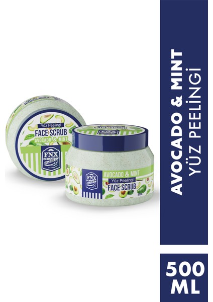 Fnx Barber Face Scrub Peeling Avakado Menthol 500 ML