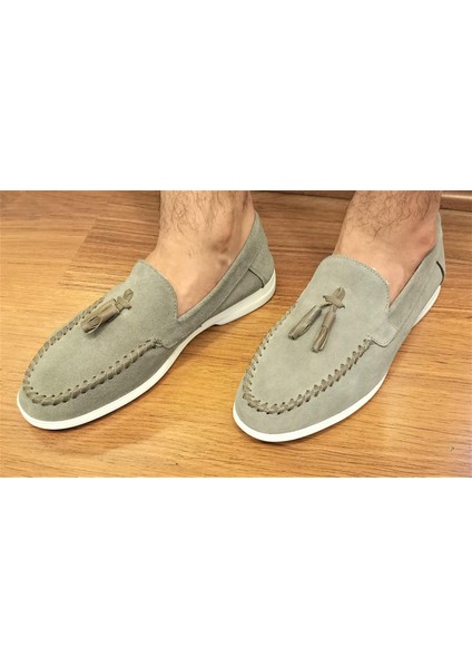 Bagsshoes ELL441260 Northam Erkek Hakiki Süet Deri Püsküllü Loafer Ayakkabı