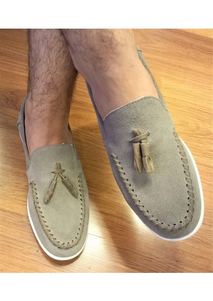 Bagsshoes ELL441260 Northam Erkek Hakiki Süet Deri Püsküllü Loafer Ayakkabı