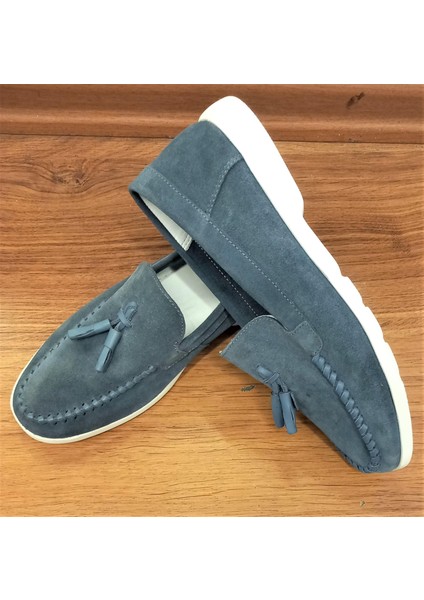 Bagsshoes 441260 Northam Erkek Hakiki Süet Deri Püsküllü Loafer Ayakkabı