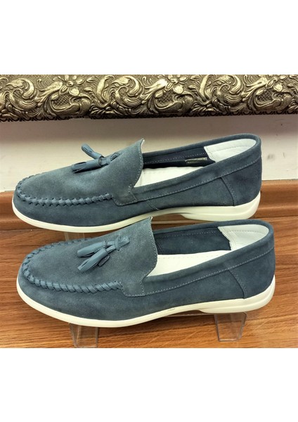 Bagsshoes 441260 Northam Erkek Hakiki Süet Deri Püsküllü Loafer Ayakkabı