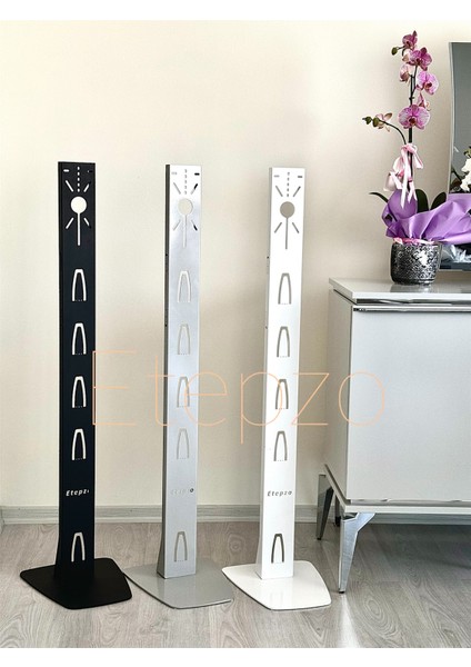 Etepzo Tasarım Tescilli Dikey Şarjlı Süpürge Standı - 1,2 mm Kule + 4 mm Ağır Taban, 6 Başlık Tutucu, Kablo Düzenleyici fiyatları