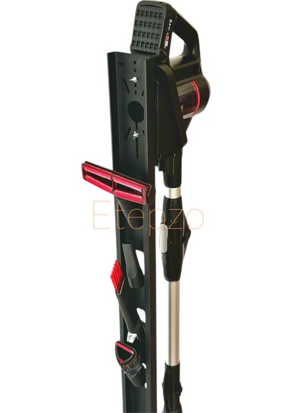 Etepzo Tasarım Tescilli Dikey Şarjlı Süpürge Standı - 1,2 mm Kule + 4 mm Ağır Taban, 6 Başlık Tutucu, Kablo Düzenleyici modelleri