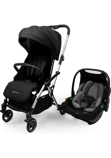 Marcus Kolay Katlanabilen Kabin Travel Sistem Bebek Arabası Raisin Black