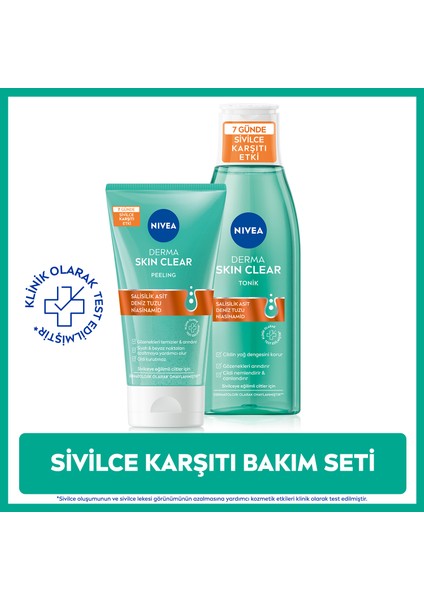 Nıvea Derma Skin Clear Yüz Temizleme Jeli 150Ml Ve Peeling 150Ml