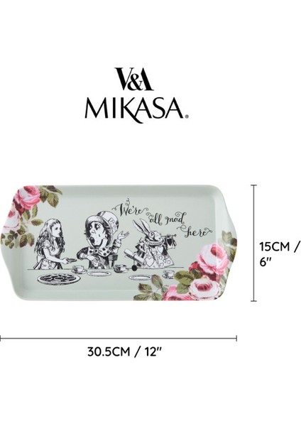 x V&a Alice In Wonderland Melamin Servis Tepsisi 31X15CM modelleri