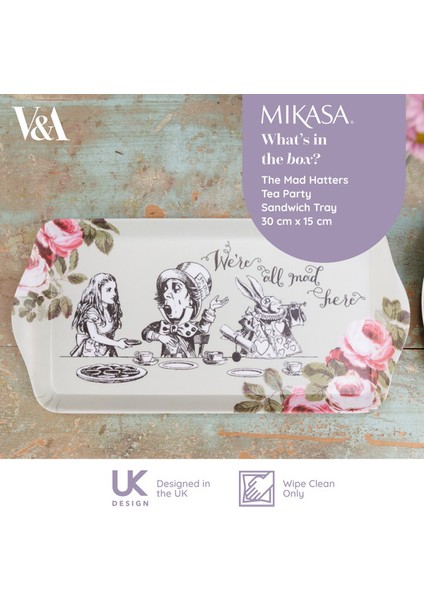 x V&a Alice In Wonderland Melamin Servis Tepsisi 31X15CM