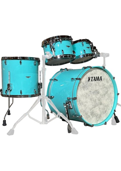 TW42RZS-GAQ Star Walnut Grand Aqua Blue 4 Parça (22B/10T/12T/16F) Akustik Davul Seti