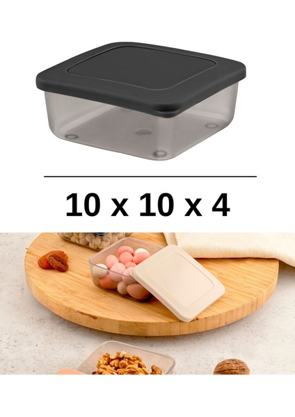 8'li Renkli Kare Saklama Kabı Seti, Çok Amaçlı ve Mini Boy, TR Menşei modelleri