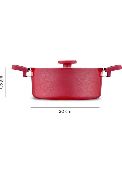 Swiss Crystal Red 7 Parça Tencere Seti