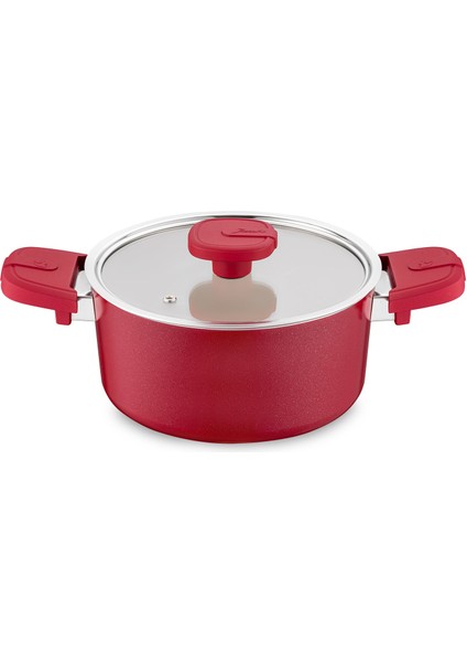 Swiss Crystal Red 7 Parça Tencere Seti
