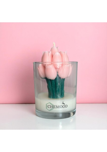 Lale Model Buket Mum, Dekoratif Bardakta fiyatları