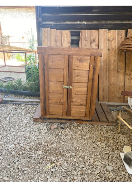 Ahşap Bahçe Dolap, Dış Alan Kullanım 80 cm x 60 cm