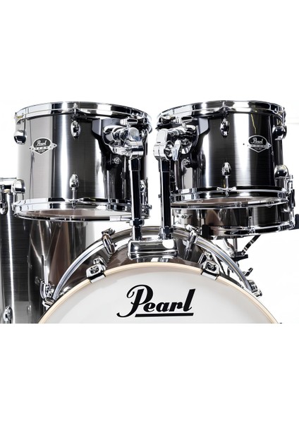 EXX725BR/C21 Export EXX Smokey Chrome 5 Parça (22B/12T/13T/16F/14S) Aksamlı ve Zilli Akustik Davul Seti
