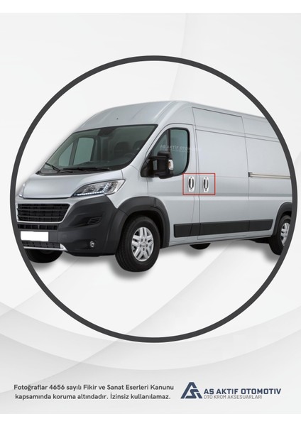 Fiat Ducato Van Kapı Kolu 8 Parça 2006 ve Üzeri Krom Paslanmaz Çelik fiyatları