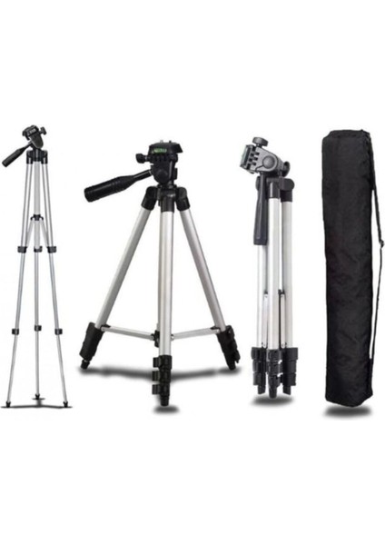 105 cm Katlanabilir Esnek Tripod, Telefon ve Kamera Desteği, Siyah modelleri