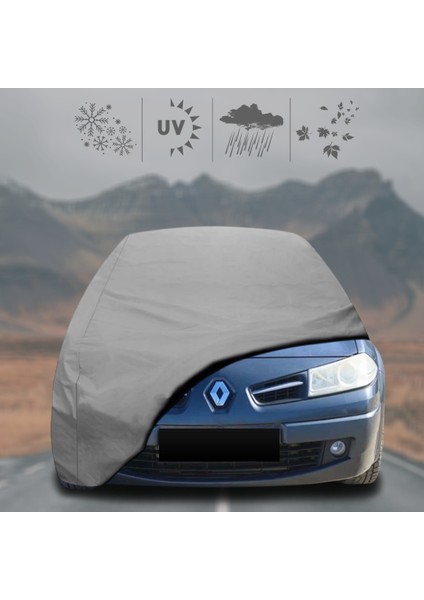 Renault Megane Hatchback (2002 - 2008) Oto Branda Su Geçirmez Miflonlu Branda Klipsli Araba Çadırı