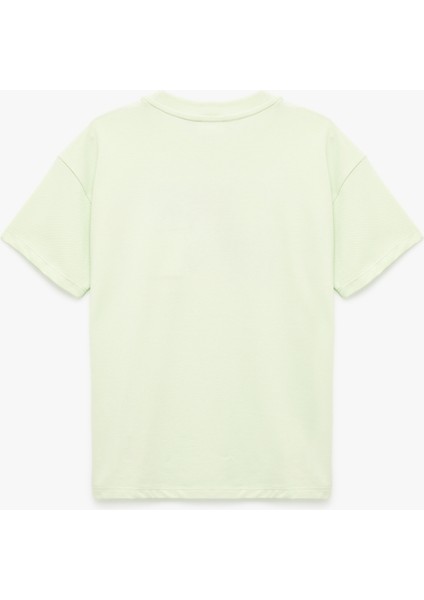 Pamuklu Nakış Detaylı Kısa Kollu Bisiklet Yaka Tişört fiyatları
