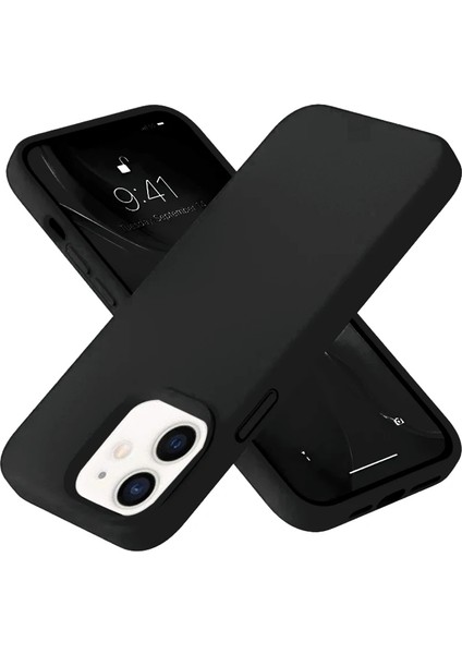 iPhone 12 Kılıf Nano Içi Kadife Silikon- Siyah fiyatları