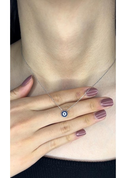 925 Ayar Gümüş Taşlı Nazar Boncuğu Göz Kolye fiyatları