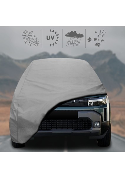 Renault Duster (2024 - ) Oto Branda Su Geçirmez Miflonlu Araba Brandası Klipsli Araba Çadırı