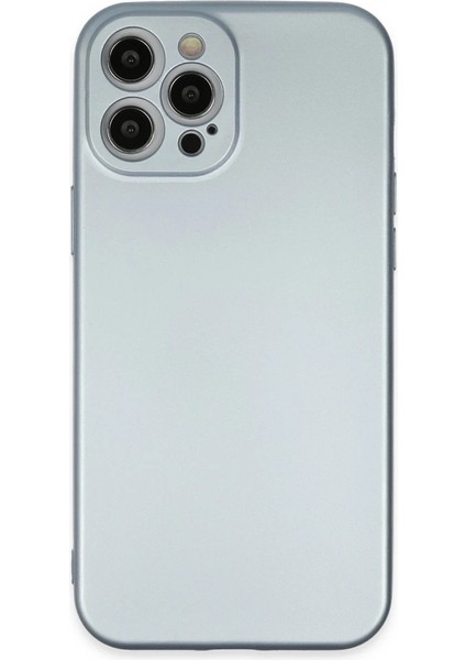 iPhone 12 Pro Max Kılıf Nano Içi Kadife Silikon - Sky Blue