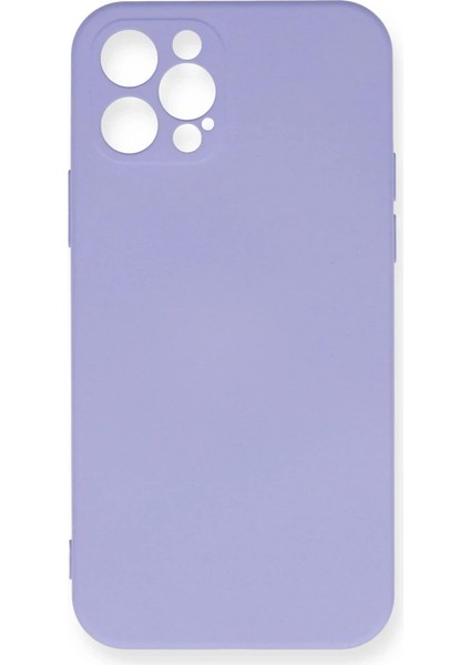 iPhone 12 Pro Max Kılıf Nano Içi Kadife Silikon - Lila