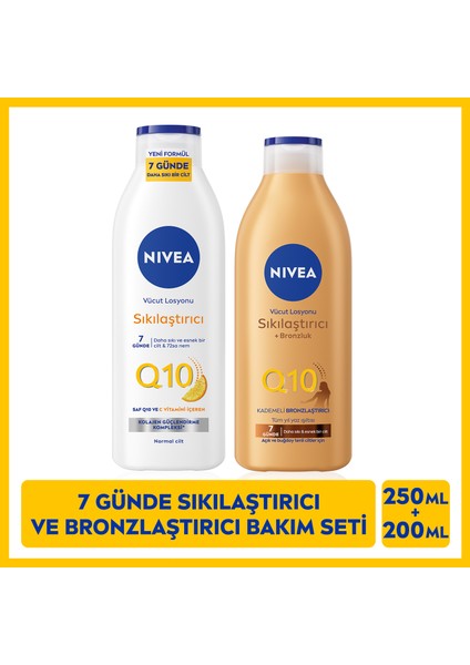 Q10 Vücut Losyonu 250ml Ve Bronzlaştırıcı Vücut Losyonu 200ml,