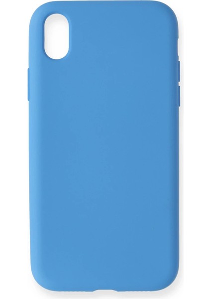 iPhone Xr Kılıf Nano Içi Kadife Silikon - Mavi