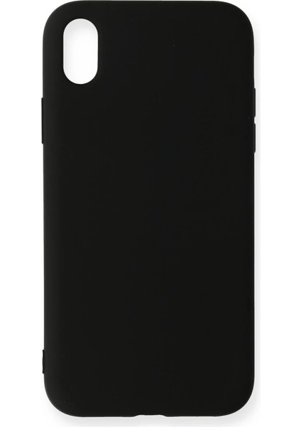 iPhone Xr Kılıf Nano Içi Kadife Silikon - Siyah